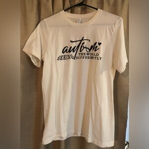 Bella Canvas “Autism Seeing The World Differently” Cream Graphic Tee